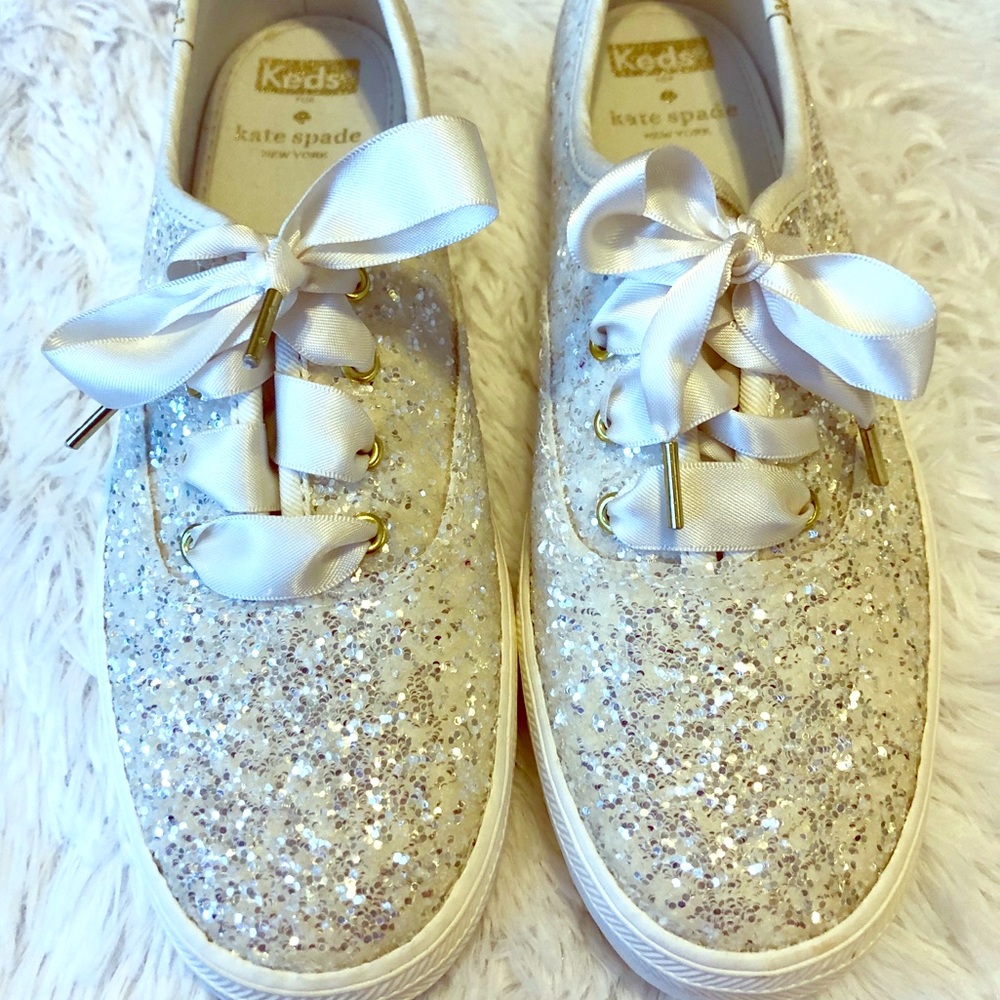 BRAND NEW Kate Spade Keds Triple Glitter Sneakers
